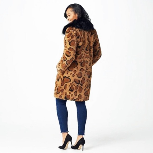 Dennis Basso Madison Avenue Leopard
Print Faux Fur Coat - NWT - Plus Size! - Picture 2 of 4